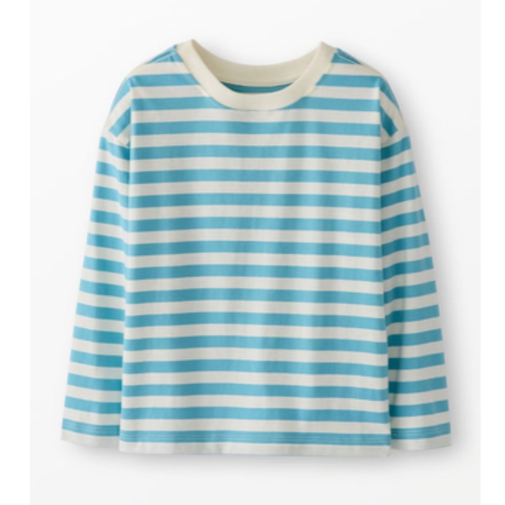 NWT  Hanna Andersson LS tee- relaxed fit SIZE 12